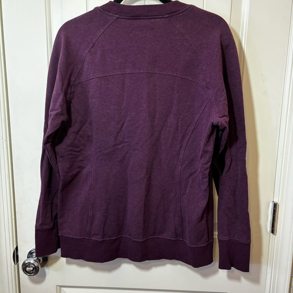 Lululemon Scuba Crew Sweatshirt Purple Size 10 C1 - Picture 9 of 11